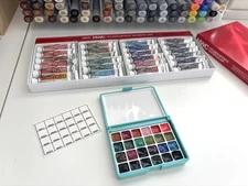 Holbein Granulating Watercolor Travel Palette - All 24 Colors