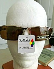 POLAR SPEX POLARIZED GLARE ELIMINATING 100 UV BLOCKING GOLD FRAMED SUN GLASSES