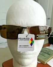 POLAR SPEX POLARIZED GLARE ELIMINATING 100% UV BLOCKING  GOLD FRAMED SUN GLASSES