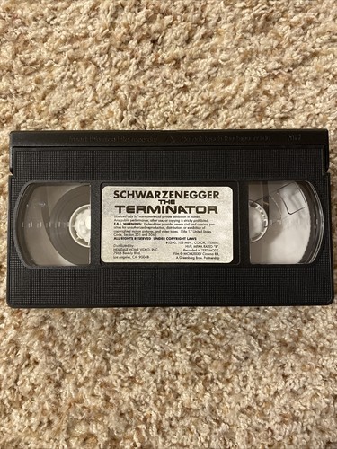 The Terminator VHS Tape Blue Cover Schwarzenegger Hemdale 1992 Promo - Tested - Picture 8 of 13