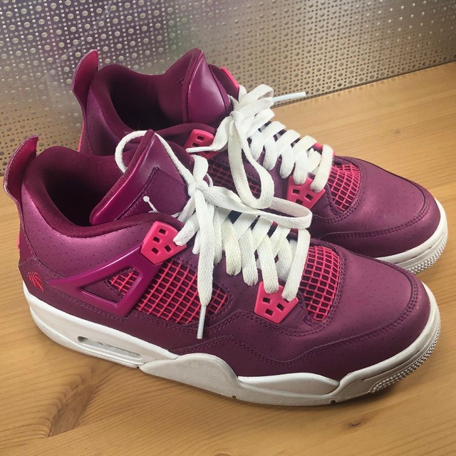 Nike Air Jordan 4 Retro GS True Berry Rush Pink White 487724-661 Good Condition | eBay