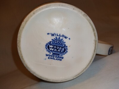 Wood & Sons Pitcher Woods Ware Blue Willow England Circa 1917 | eBay