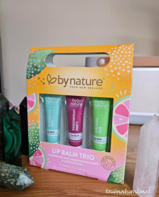 By Nature Lippenbalsam Trio Set, natürlicher Lippenbalsam 3 x 10g | Original | UK Ware