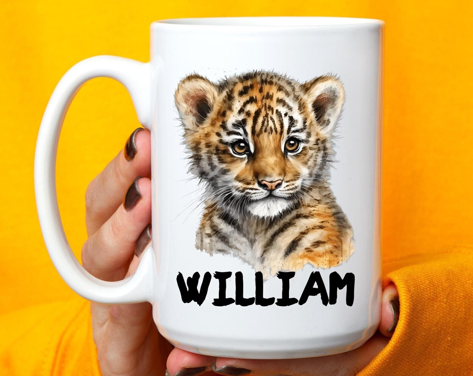 Personalized Tiger Mug Tiger Mug With Name Cute Baby Tiger Mug Tiger Mug Tiger L