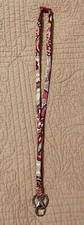 Vera Bradley Breakaway Lanyard- ring-hook- Pink, Floral and Paisley 20 In Long
