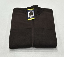 IZOD Men's Full Zip Lined Sweater, Brown, Size S