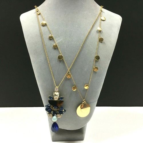 New J. CREW Long Gold Necklace LOT 