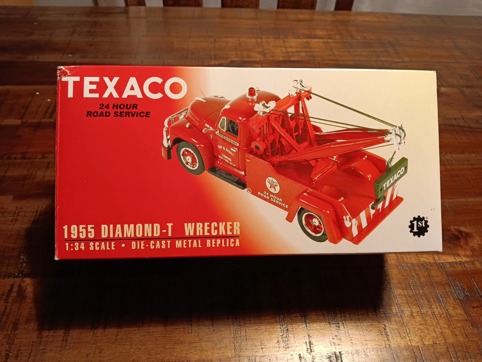 Vintage Texaco 1955 Diamond T Wrecker Diecast 1:34 Scale Truck Kipp Brothers