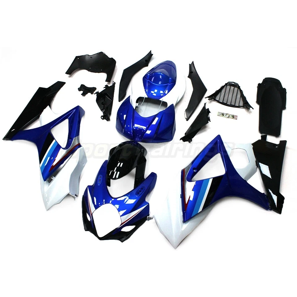 Kit de carenados azul blanco para Suzuki GSXR1000 2007 2008 K7 07 08 kit de carrocería de plástico Foto 3 de 4