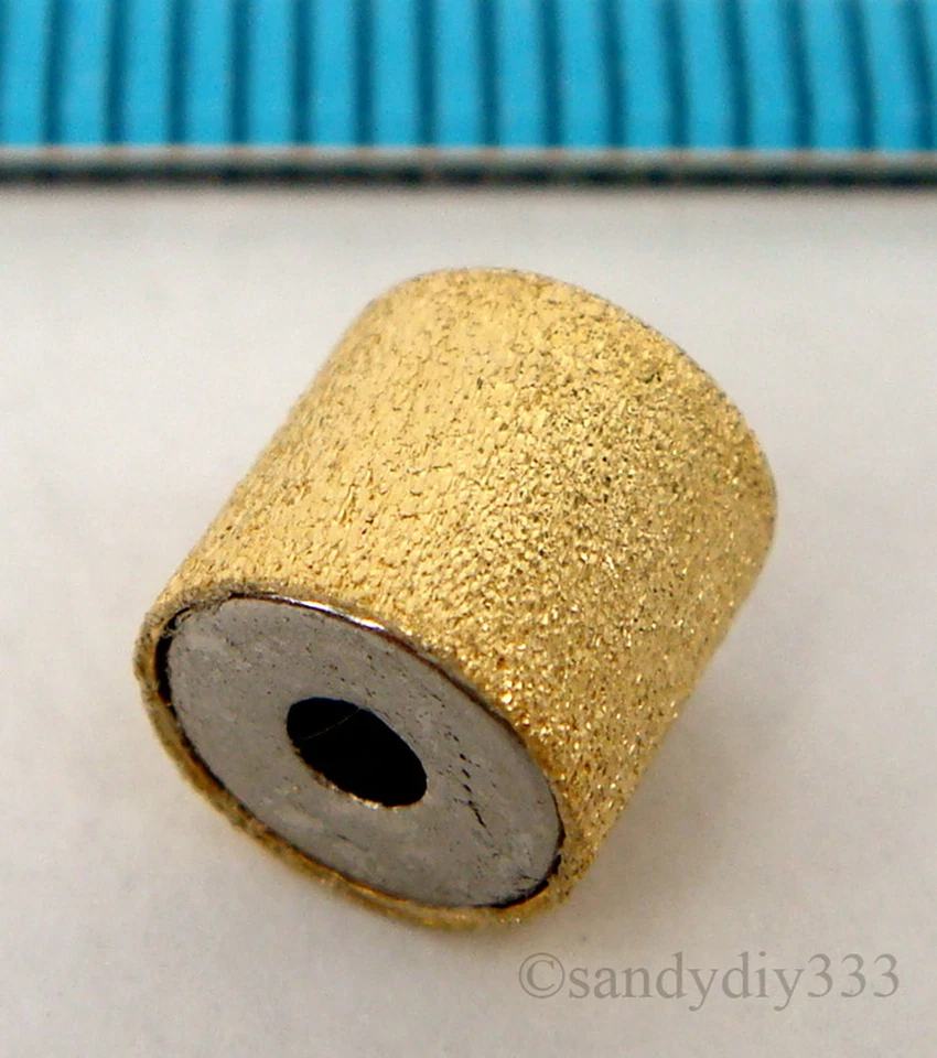 1x 18K GOLD plated STERLING SILVER STARDUST ROD MAGNETIC CLASP 6mm f/ WIRE G194 - Image 2 of 2