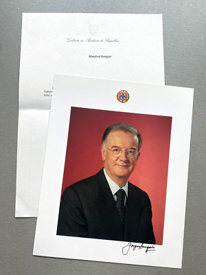JORGE SAMPAIO ( 2021) Staatspräsident Portugal signed Bildkarte 20x25  Autogramm