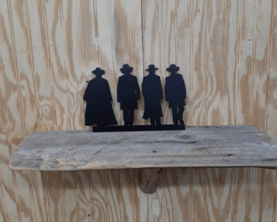 Cowboys/Metal/ Sign/Silhouette/Western/decor/Tombstone/Doc Holiday/Western movie