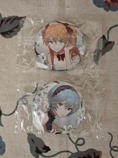 Myethos Evangelion Rei & Asuka Whisper of Flower, Button Pin Badge
