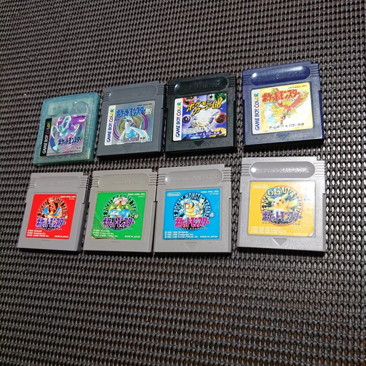 Pokemon Red,Green,Blue,Yellow,Silver,Gold,Crystal,CG Japanese Gameboy Soft  BS