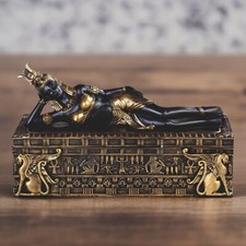 8" wide Egyptian Queen Cleopatra Trinket Box Ornament Home Decor Unique Gift