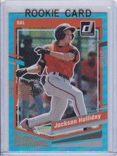 JACKSON HOLLIDAY ROOKIE CARD 2023 Donruss RARE CAROLINA BLUE HOLO $$ VARIATION!