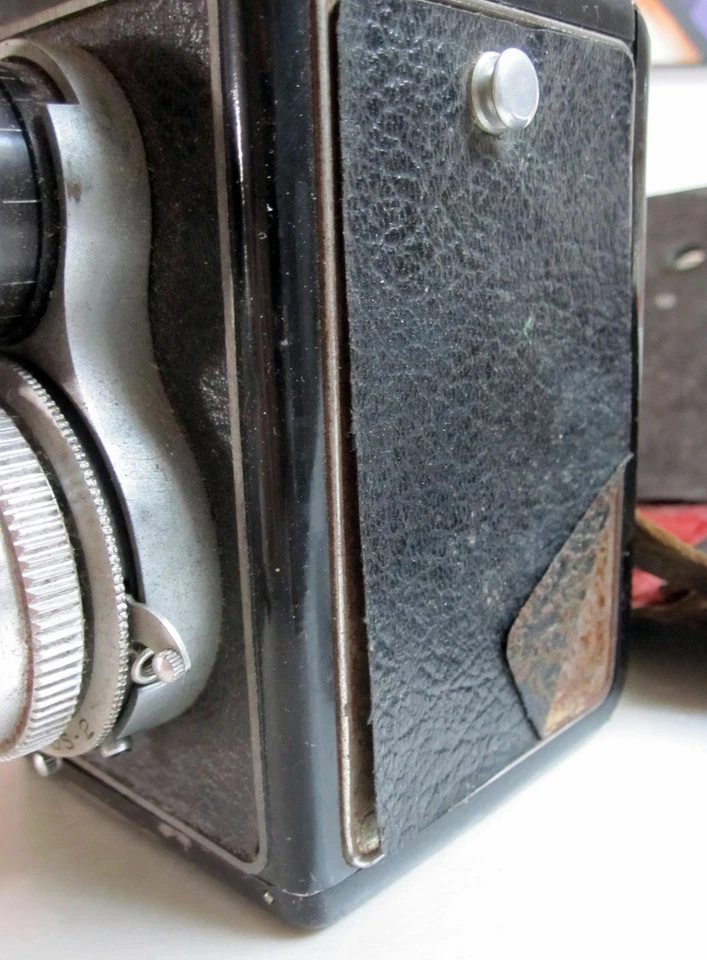 Atoflex Atoms Rex 6x6 Angenieux appareil photo vintage Paris France Rare sacoche - Photo 3/4