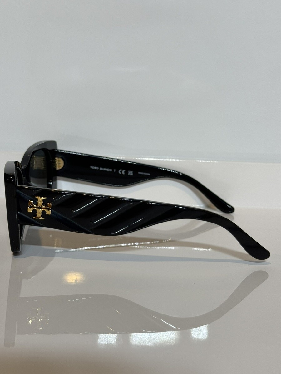NIB Tory Burch 7189U Black Bold Acetate Sunglasses 52mm | eBay