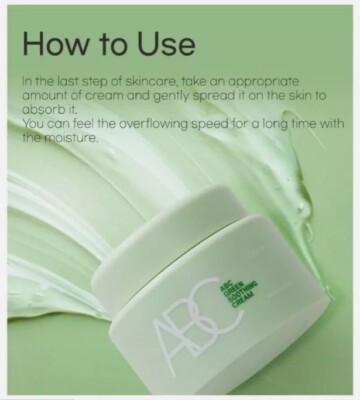 esfolio ABC GREEN Soothing Cream Face Beauty Nourishing Soothes