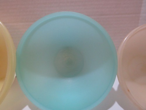 VTG MCM 4 PC TUPPERWARE WONDERLIER BOWL SET PASTEL COLORS SHEER SEALS 1950'S - Picture 6 of 13