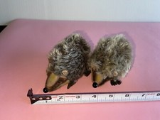 Vintage Original Steiff Two Hedgehogs Joggi 5 Inch Germany Plush Stuffed