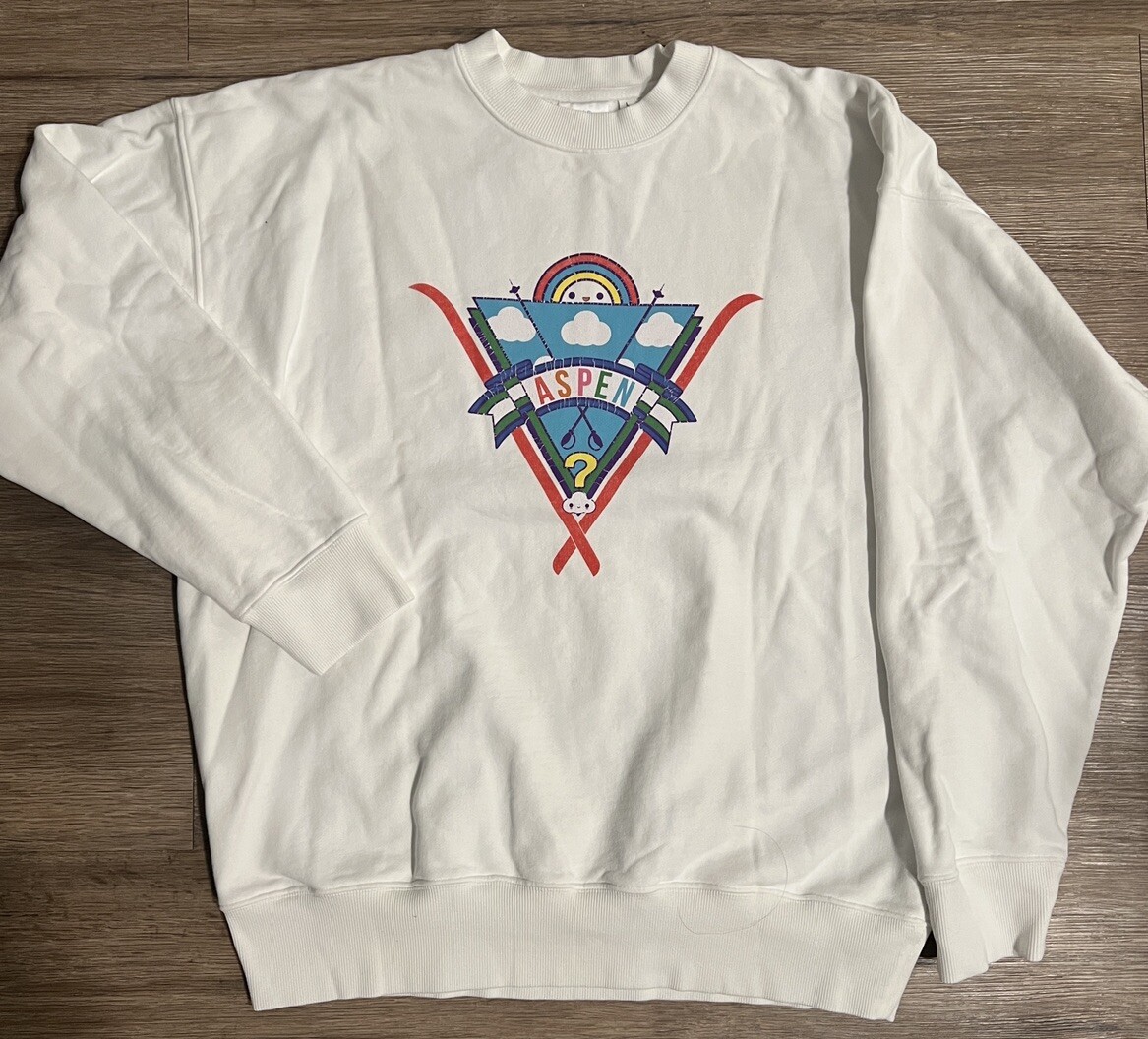 Suéter Apre Ski Aspen Blanco Hecho en EE. UU. Grande