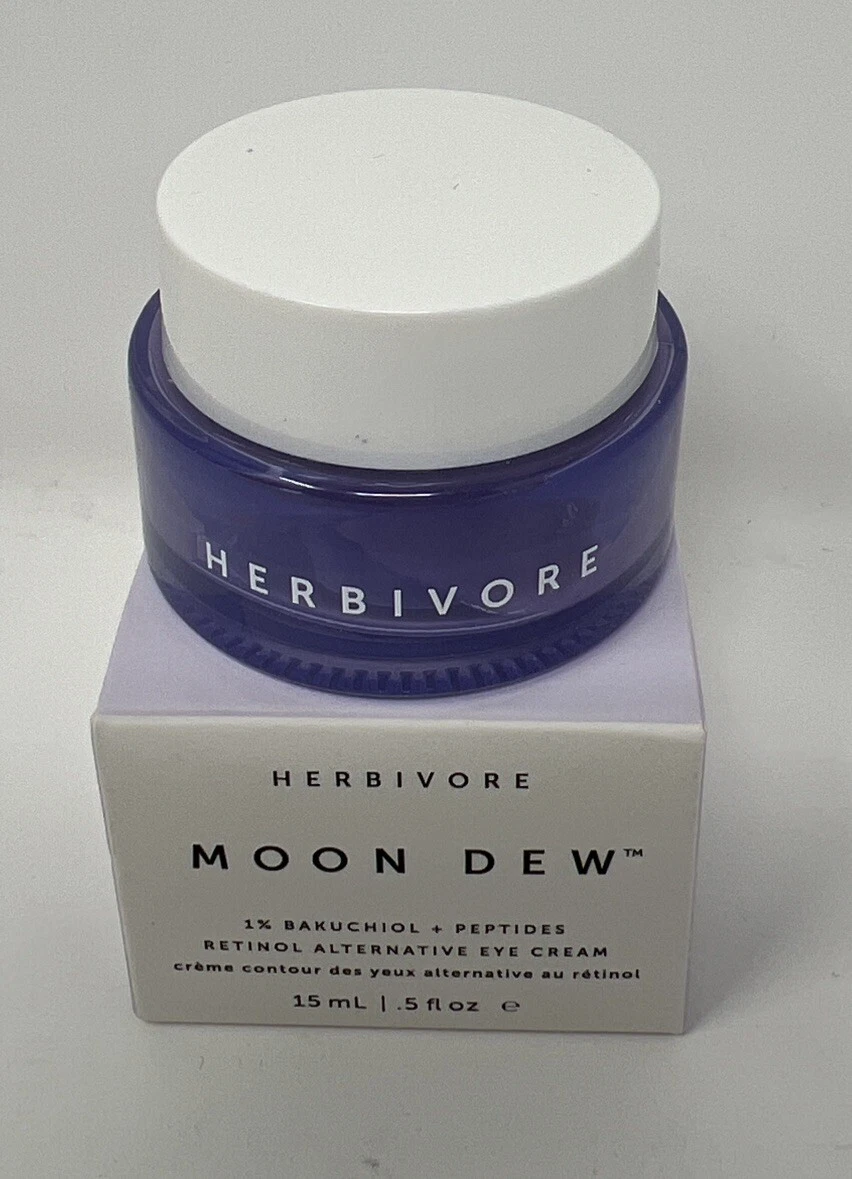 HERBIVORE Moon Dew 1% Bakuchiol Retinol Alternative Eye Cream/ .05 oz. NIB J159