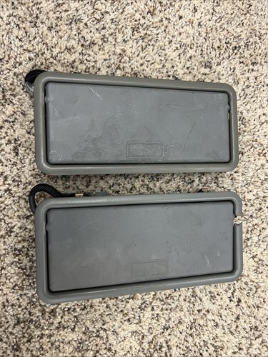 MERCEDES W140 S320 S420 S500 S600 92-99 REAR VANITY MIRRORS SET GREY OEM