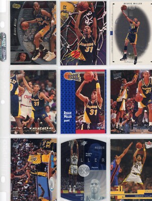 Reggie Miller, Indiana Pacers, HOF, 9 Cards, Ungraded, Free Shipping!