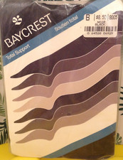 Vintage Pantyhose Baycrest Total Support Color Black Size B BCM001