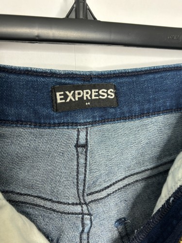 Jeans donna Express 4 leggings alla caviglia perfetti vita alta orlo grezzo invecchiato - Foto 15 di 16