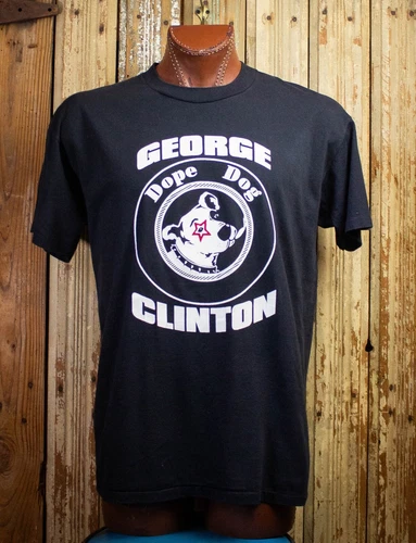 George Clinton Dope Dog Concert T Shirt Black X 1990s vintage concert t-shirt, vintage, size XL, single stitch, B+ condition