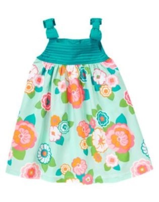 NWT Gymboree FLAMINGO FLAIR 3 6 12mo Flower Garden Bow Dress Baby Girl