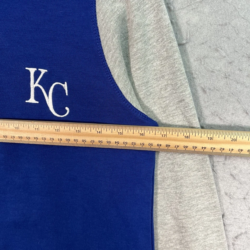 Kansas City Royals 1/4 Cremallera Suéter Juvenil Pequeño Azul Gris Pullover Sudadera Foto 2 de 4
