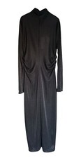 BNWT MSGM Evening Dress IT40 UK8 Black Sparkly High Neck RRP £425