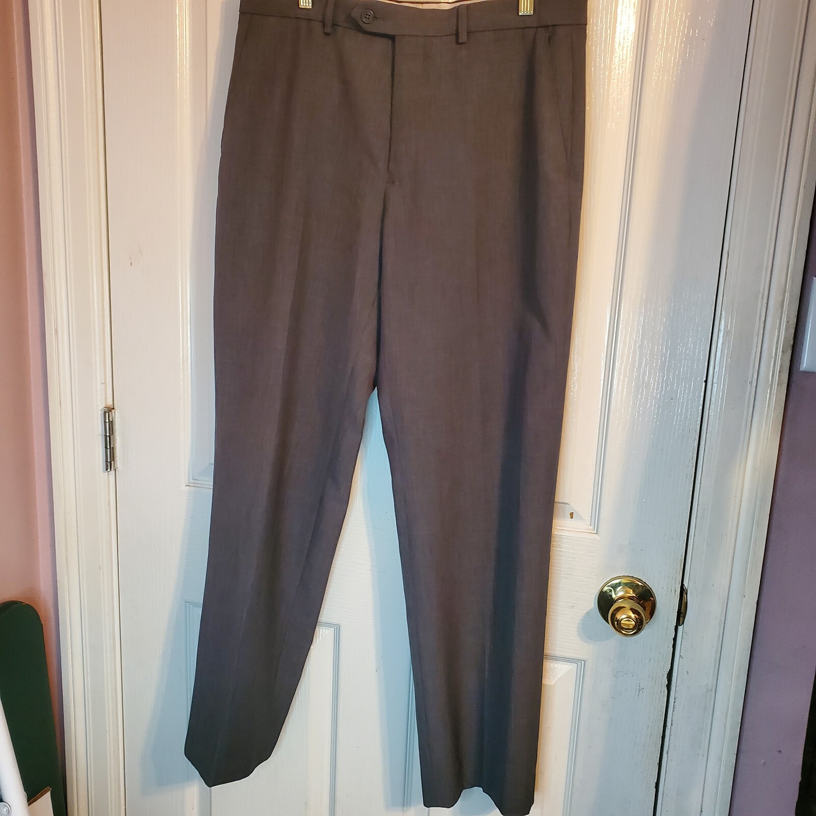 Marks & Spencer Collection Solid Grey Pants Mens … - image 1