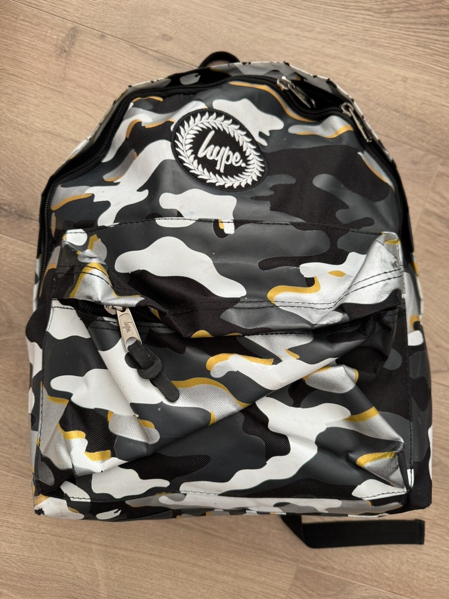 Hype Black And White Paint Splat School/Sports Back Pack Rucksack