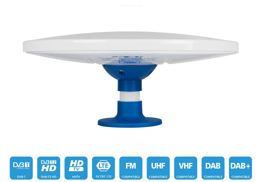 Antenne extérieure omnidirectionnelle anti-interférences 33dB VHF UHF pour décodeur DVB-T2 - 2