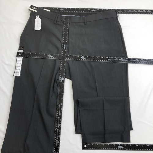 Haggar E-Clo Dress Pants Men's 38x29 Stretch Expandable Waist Classic Flat Front - Picture 9 of 11