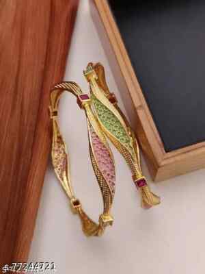 Beautiful Indian Golden Bangles Fancy Bracelet & Bangles  For Women