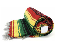 Mexican Blanket Rasta Marley Serape Throw Mexican Yoga Boho Falsa Blanket XL
