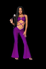 Leg Avenue Pop Star Costume, Purple, L