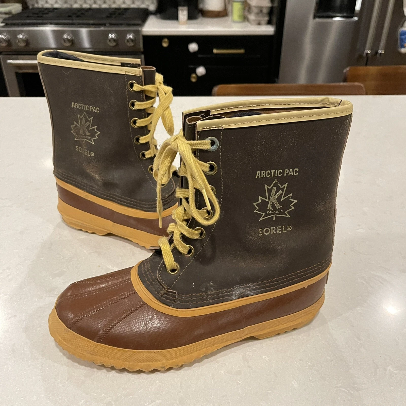 Sorel Artic Pac Brown Leather/Rubber Wool Lined Winter Snow Boots Men’s 8
Opens in a new window or t