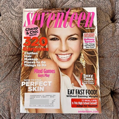 SEVENTEEN Magazine JANUARY 2004 BRITNEY SPEARS Cover Y2K MINT VERY RARE