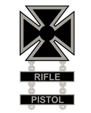 4" us military army marksman weapons double qualification sticker decal usa made