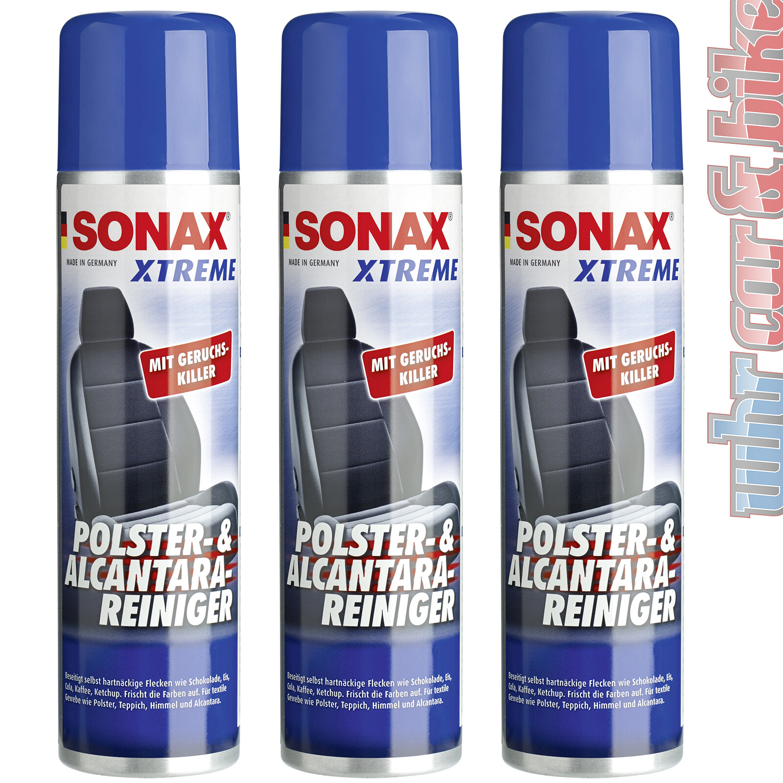 3X Sonax Xtreme Polster- & Alcantarareiniger Polsterreiniger Geruchsvernichter