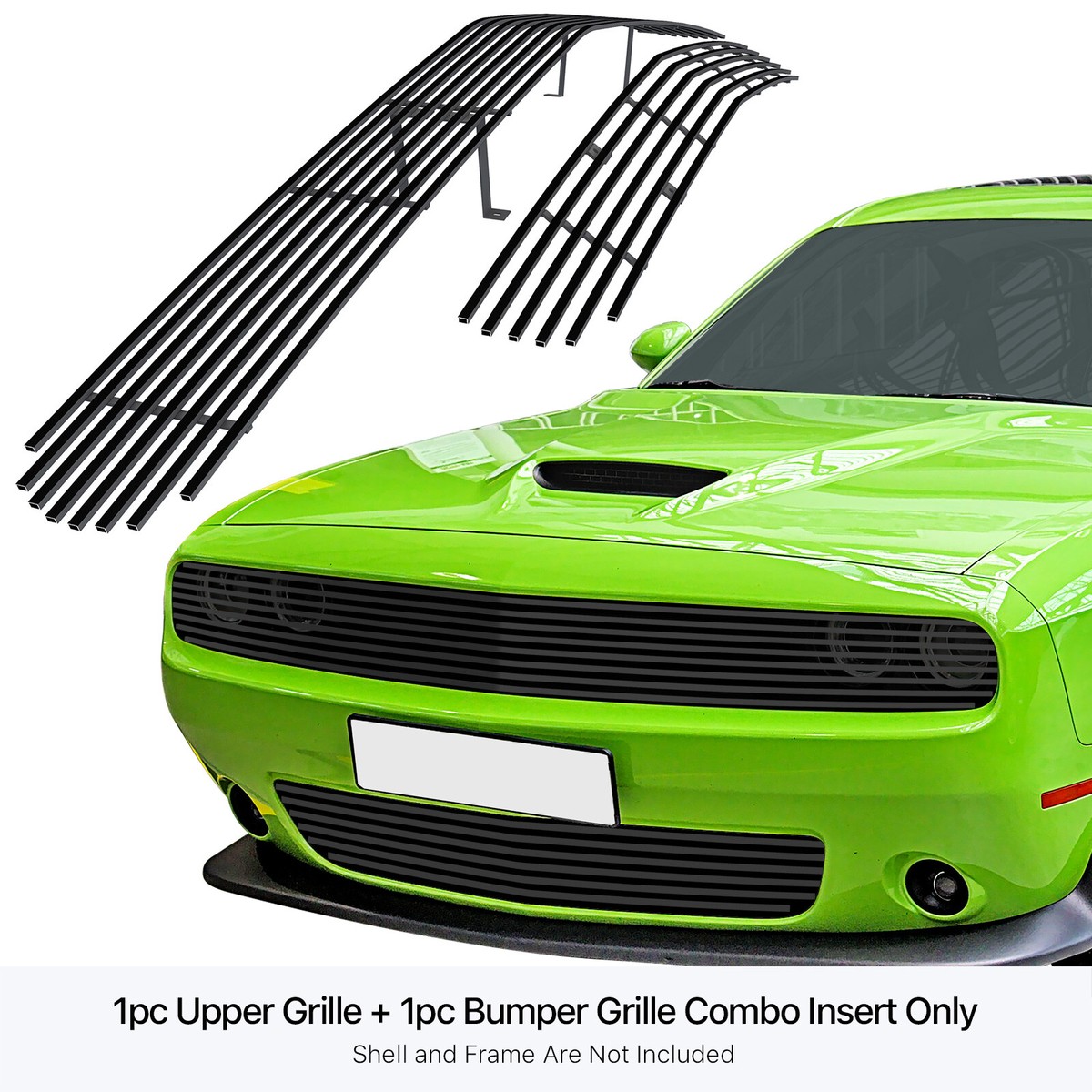 Fits 2015-2023 Dodge Challenger Phantom Stainless Steel Black