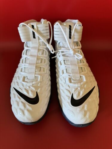 Nike Men 14.5 Force Savage Pro 2 Shark Football Cleat White/Navy Blue BV5448-102 - Picture 2 of 7