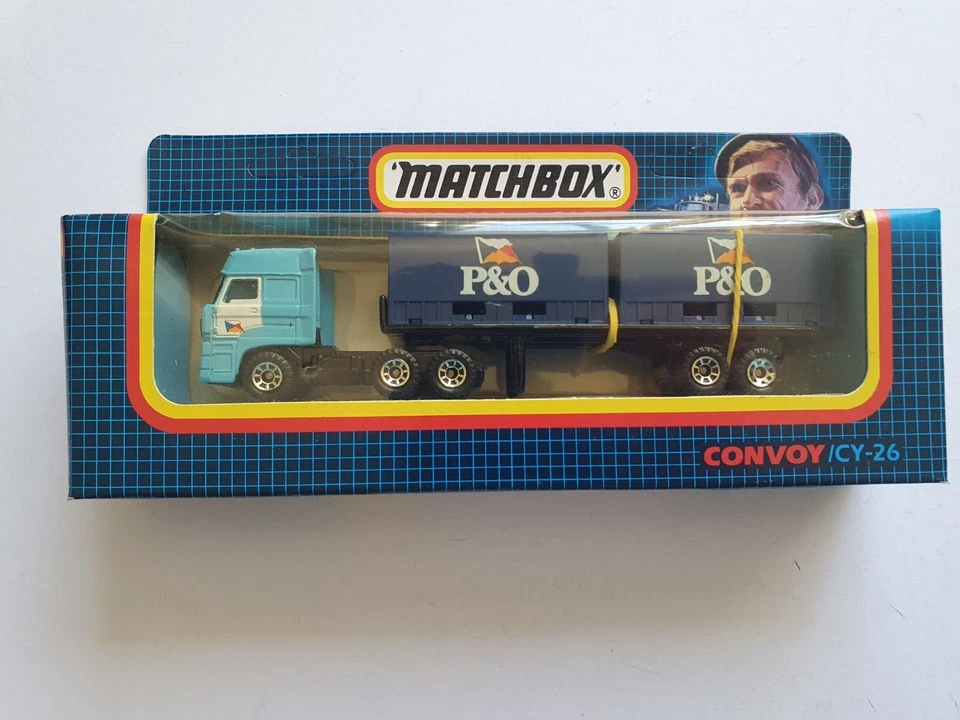 MATCHBOX CONVOY CY-26 DAF DOUBLE CONTAINER TRUCK P&O UNPUNCHED MINT - Image 2 of 4