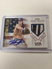2012 PANINI USA BASEBALL PROSPECT PATCH AUTO STEPHEN GONSALVES 12/35